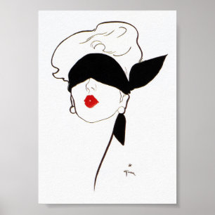 Affiche Illustration de mode vintage dépliant minimaliste