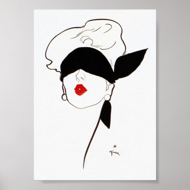 Affiche Illustration de mode vintage dépliant minimaliste (Devant)