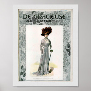 Affiche Illustration de mode vintage Elite Lady
