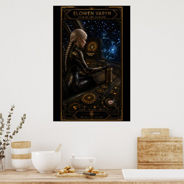 Affiche Illustration de navigation dans l'hyperespace d'El (Cuisine)