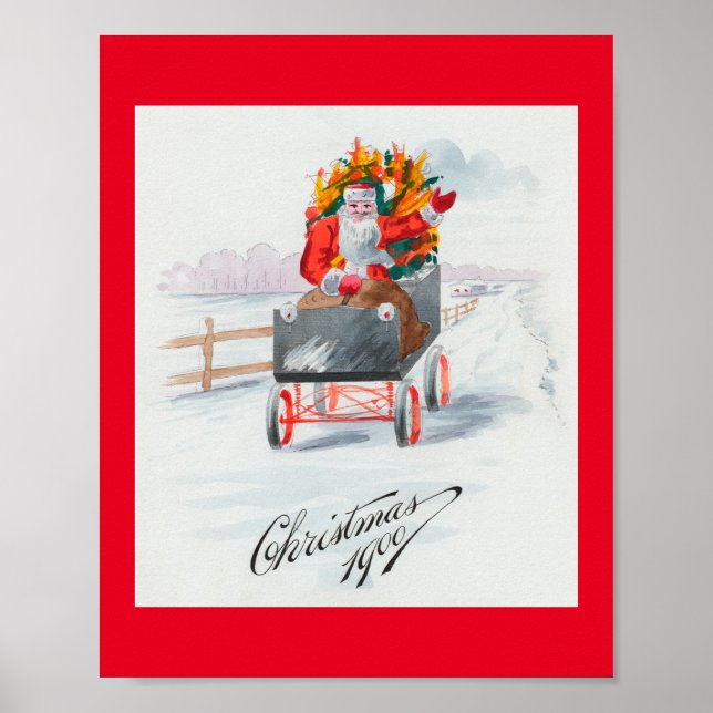 Affiche Illustration de Noël Clause Holiday (Devant)