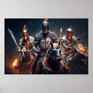 Affiche Illustration de Nous chevauchons après minuit