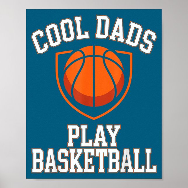 Affiche Illustration de papas cools qui jouent au basket-b (Devant)