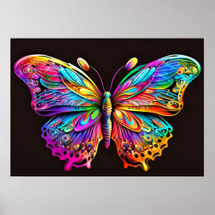 Affiche Illustration de papillon artistique créative migno