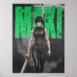 Affiche Illustration de personnage d'anime dans un croquis