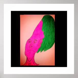 Affiche Illustration de personnage de légume-racine