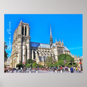 Affiche Illustration de photo de cathédrale de Notre Dame