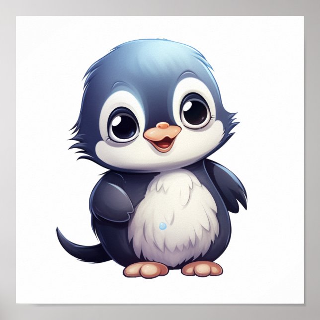 Affiche Illustration de pingouin de dessin (Devant)