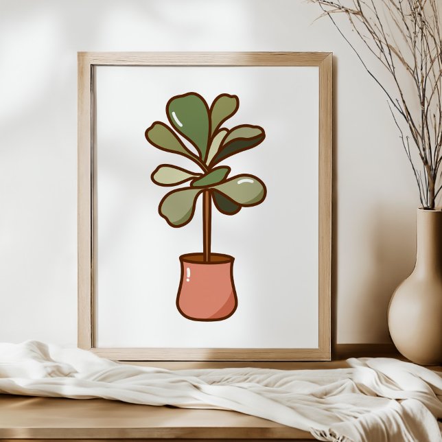 Affiche Illustration de plante de figuier à feuilles de vi (Créateur téléchargé)