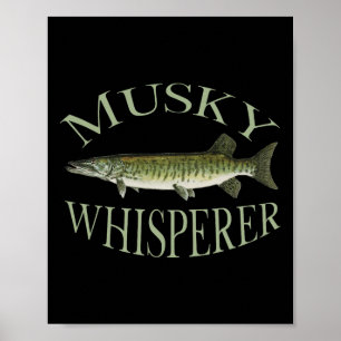 Affiche Illustration de poisson Musky Muskellunge Art pêch