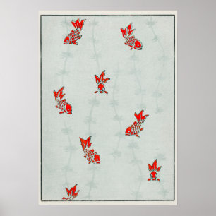 Affiche Illustration de poisson rouge sans joint