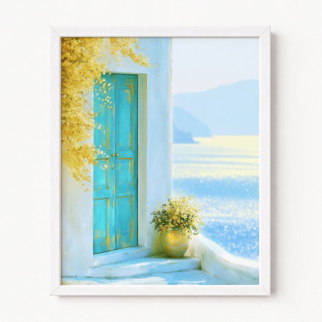 Affiche Illustration de pot de fleurs jaune (Yellow Flower Pot Illustration Poster)