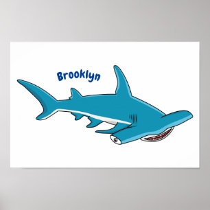 Affiche Illustration de requin marteau