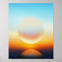 Illustration de sphère de coucher de soleil abstra