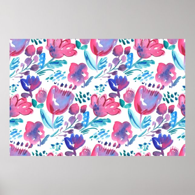 Affiche illustration de style boho floral rustique dessiné (Devant)