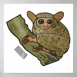Affiche Illustration de Tarsier