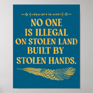 Affiche Illustration de terres volées illégalement à perso