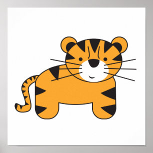 Affiche Illustration de tigre par Lorena Depante