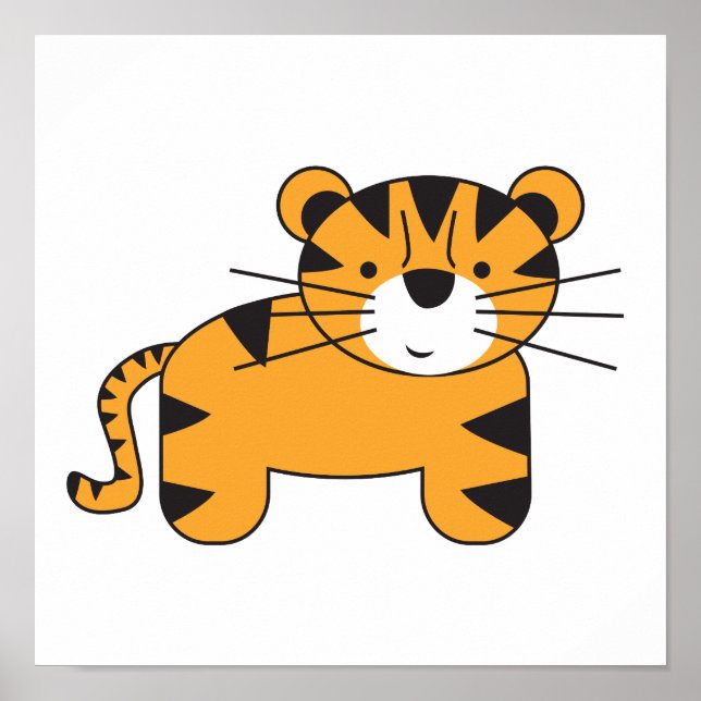 Affiche Illustration de tigre par Lorena Depante (Devant)