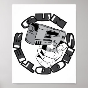 Affiche Illustration de tir d'arme