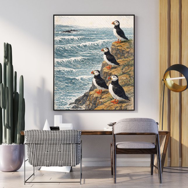 Affiche Illustration de vagues océaniques naturelles (Créateur téléchargé)