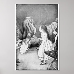 Affiche Illustration de vintage Alice au pays des merveill