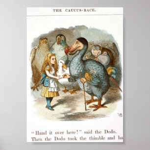 Affiche Illustration de vintage Alice au pays des merveill