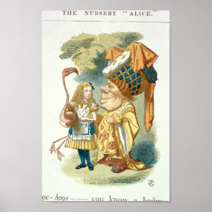 Affiche Illustration de vintage Alice au pays des merveill
