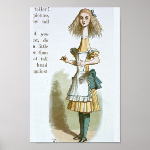 Affiche Illustration de vintage Alice au pays des merveill