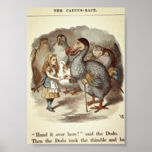 Affiche Illustration de vintage Alice au pays des merveill