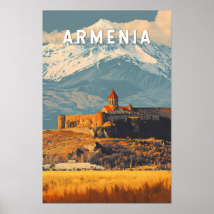 Affiche Illustration de voyage Arménie Art vintage