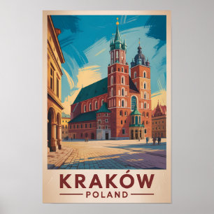 Affiche Illustration de voyage artistique vintage de Craco