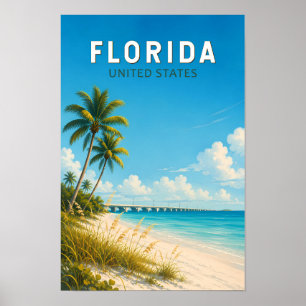Affiche Illustration de voyage artistique vintage de Flori