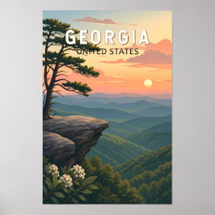 Affiche Illustration de voyage artistique vintage de Géorg