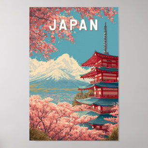 Affiche Illustration de voyage artistique vintage du Japon