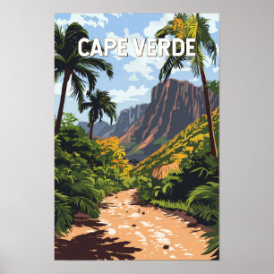 Affiche Illustration de voyage au Cap-Vert Art vintage