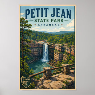Affiche Illustration de voyage au parc d'État Petit Jean A