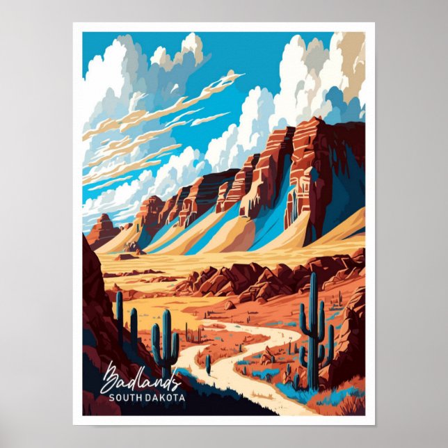 Affiche Illustration de voyage dans le parc national Badla (Devant)