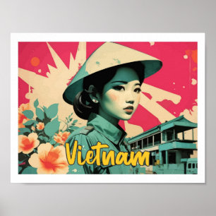 Affiche Illustration de voyage d'art pop vietnamien