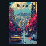 Affiche Illustration de voyage d'Art Vintage Beyrouth Liba<br><div class="desc">Illustration de voyage d'Art Vintage Beyrouth Liban</div>