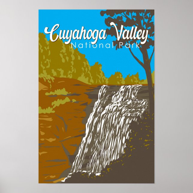 Affiche Illustration de voyage du parc national de la vall (Devant)