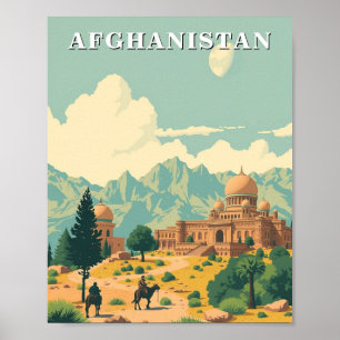 Affiche Illustration de voyage en Afghanistan
