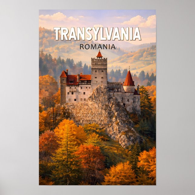 Affiche Illustration de voyage en Transylvanie Roumanie Ar (Devant)