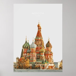 Affiche Illustration de voyage Moscou