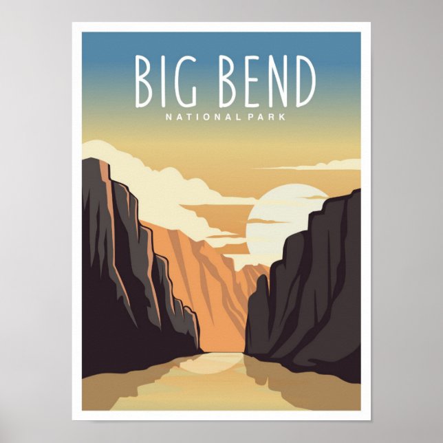 Affiche Illustration de voyage Parc national de Big Bend T (Devant)