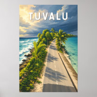 Illustration de voyage vintage de Tuvalu