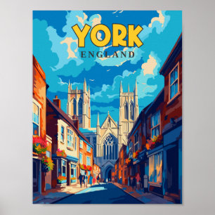 Affiche Illustration de voyage vintage York England