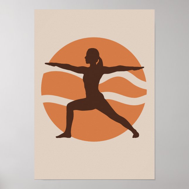 Affiche Illustration de yoga - Art relaxant et attentif (Devant)