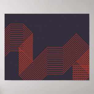 Affiche Illustration décorative à la mode simple cool oran