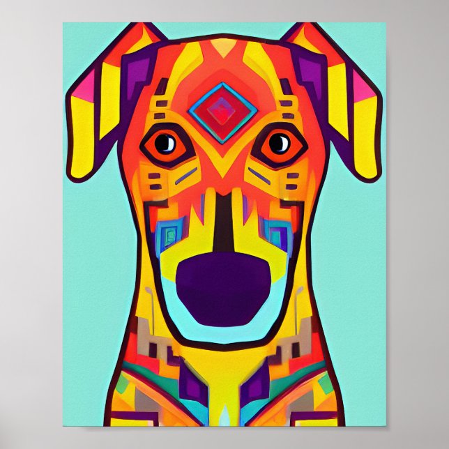 Affiche Illustration décorative pour chien (Devant)